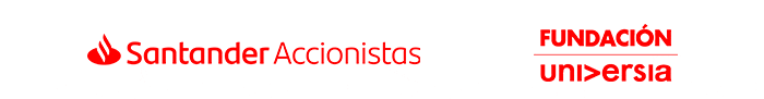 Logotipos Santander Accionistas y Fundación Universia